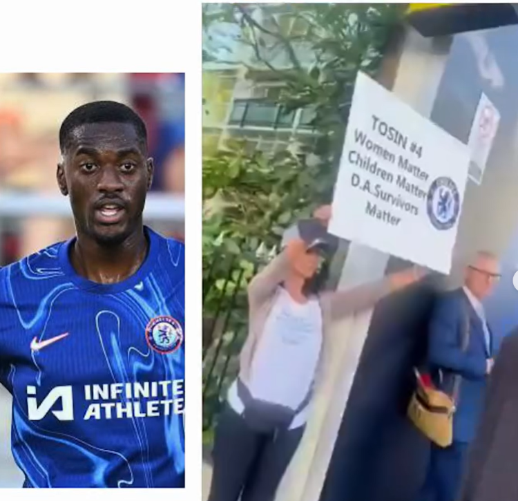 Baby mama of Chelsea FC star Tosin Adarabioyo?s brother takes her protest to the football club?s stadium over him not supporting her and his niece